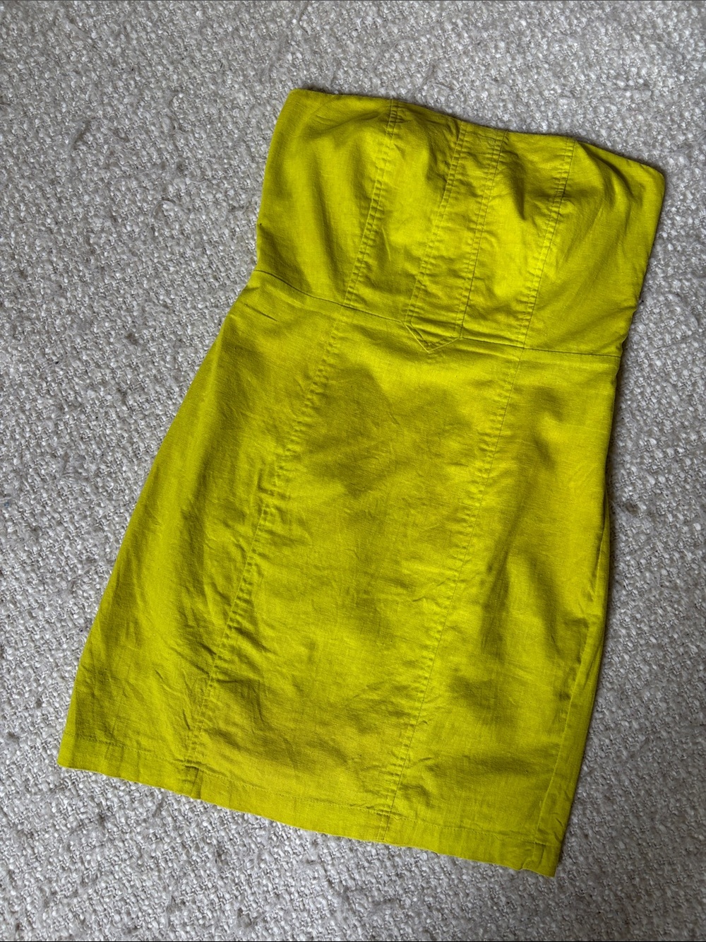 🏝Rampage Women’s Size Small Yellow Strapless Dress